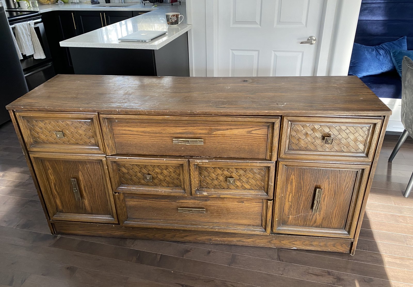 old closet removed to put in new custom built in wardrobe